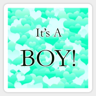 It's A Boy! Light Greens Sticker